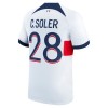 Maglia ufficiale Paris Saint Germain C. Soler 28 Trasferta 2023-24 per Uomo